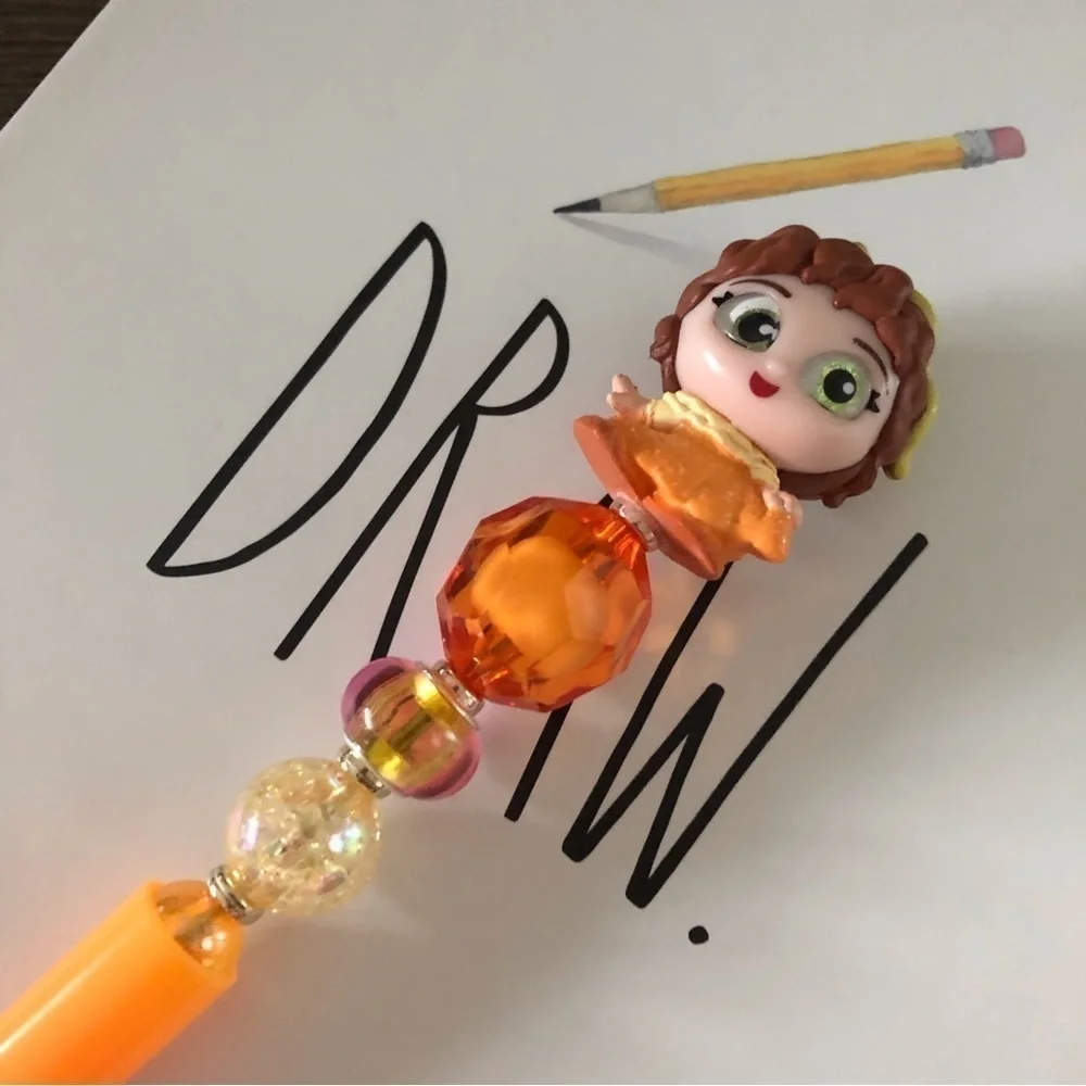 Disney Doorables: Encanto: Pepa handmade beaded pen